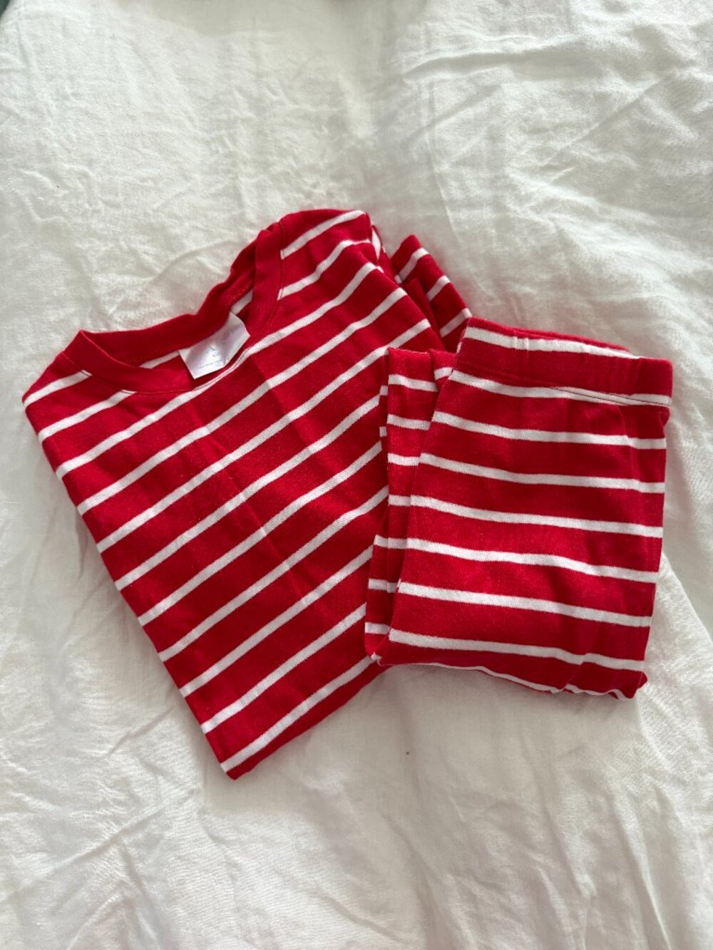 Red & White Striped Lake Pajamas, sz 8
